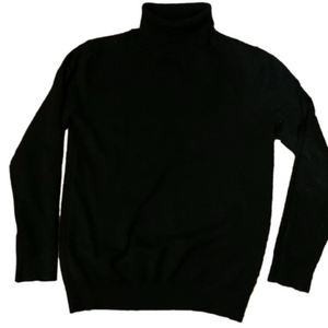 Elegant Men's Black Turtleneck Sweater